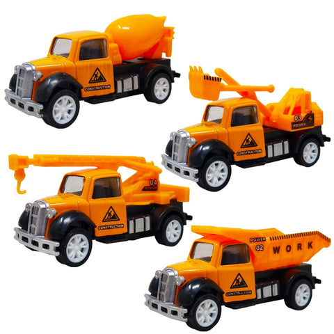 Die Cast Small Construction Trucks Set of 4