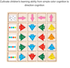 Direction Puzzle - Color, Direction Toys with Color Card Bottom Plate for Kids and Toddlers