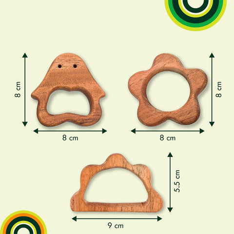 Organic Wooden Teether for 6 to 12 Months Baby