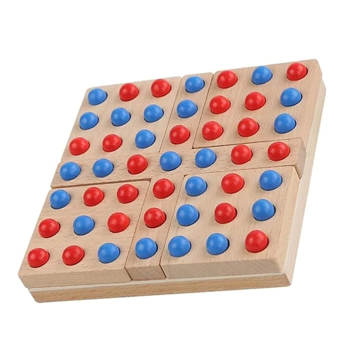 Wooden  Rotating Gobang Chess Puzzle Strategy Game for 2 Players