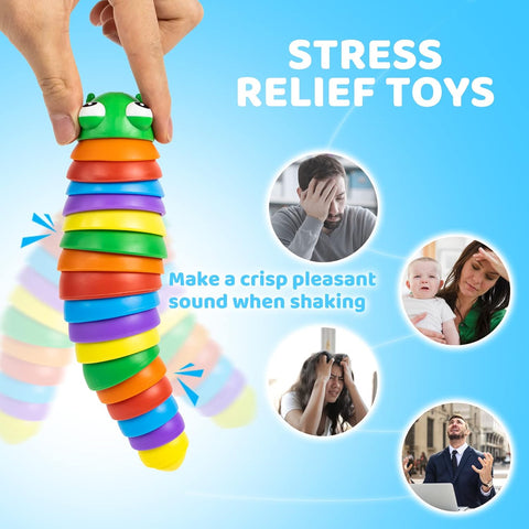 Sensory Rainbow caterpillar Twisted Toy