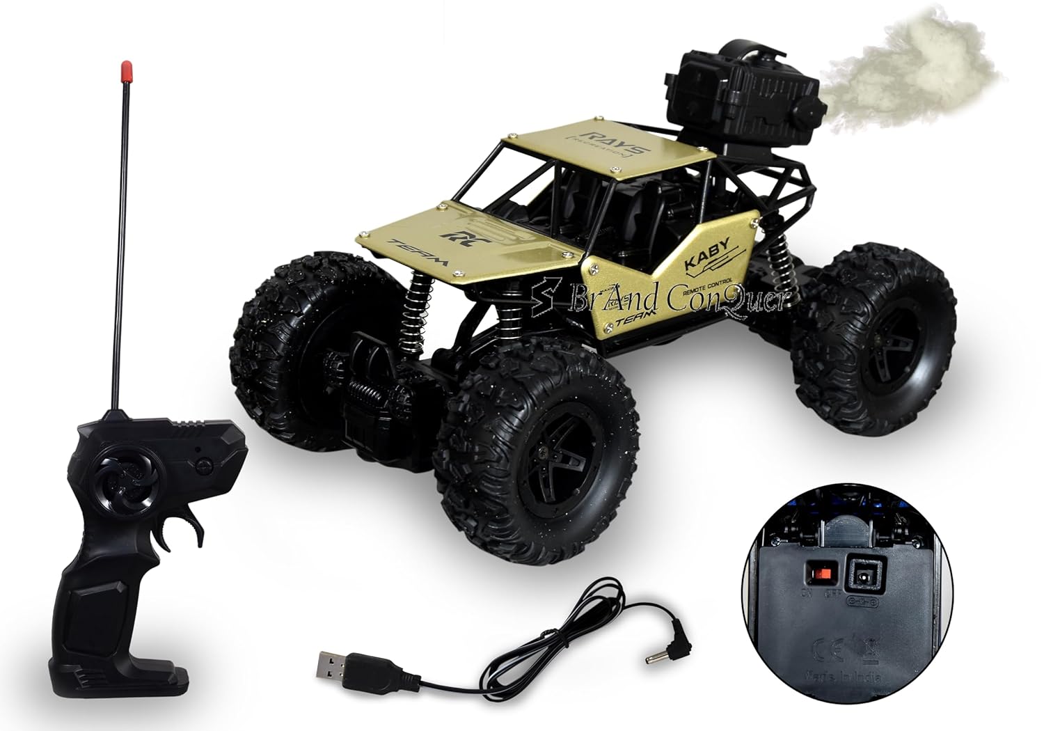 Remote Control Rock Crawler Mist Smoke Spray Function, High Speed 1:18 RC Car Toys