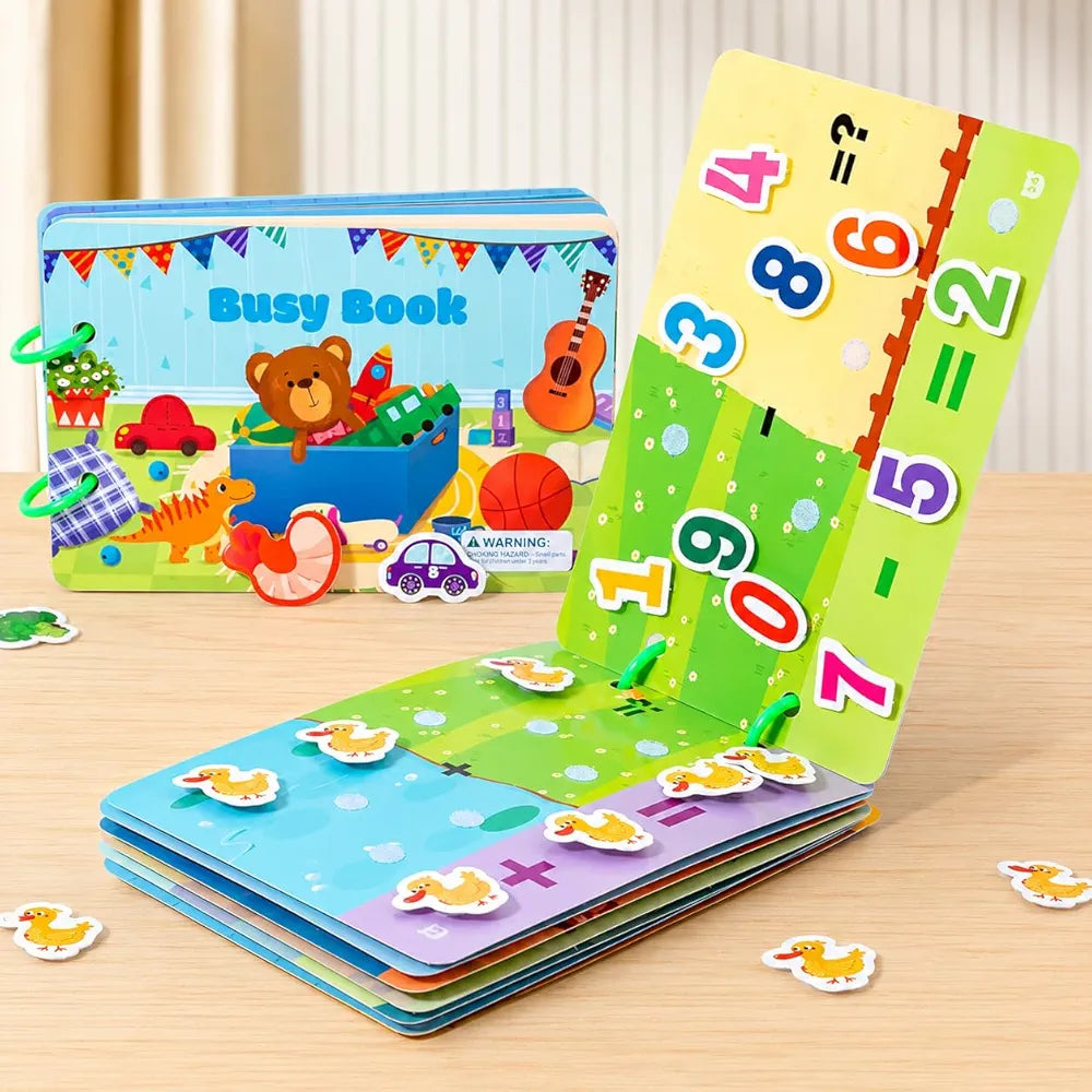 Busy Book - Preschool Learning Paper Busy Book - Educational Travel Toys| Sensory Sticker