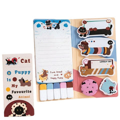 Cute Cat & Puppy Favourite Animal Memo Book 🐱🐶📒