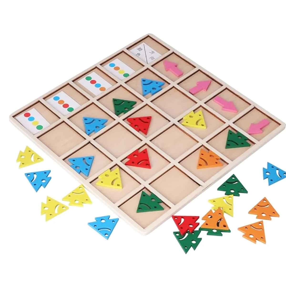 Direction Puzzle - Color, Direction Toys with Color Card Bottom Plate for Kids and Toddlers