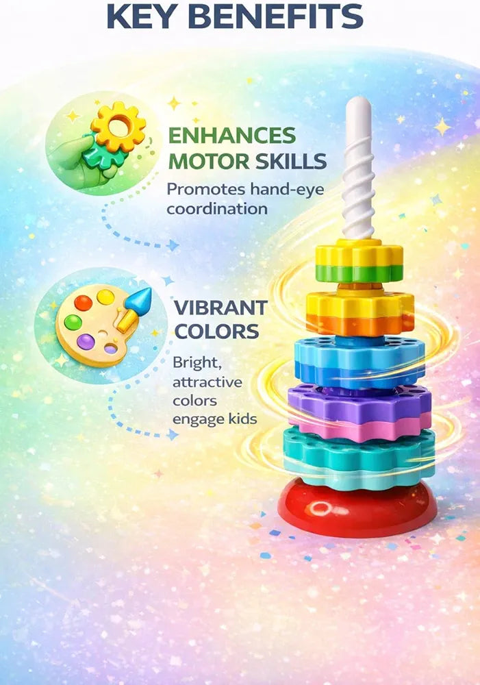 Rainbow Stacker Tower 🌈