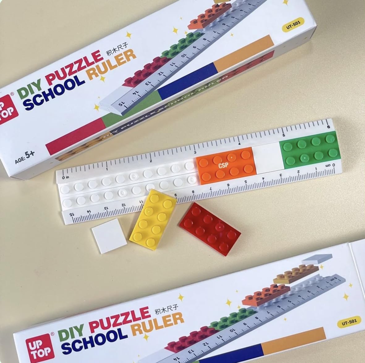 Ruler with Buildable Blocks