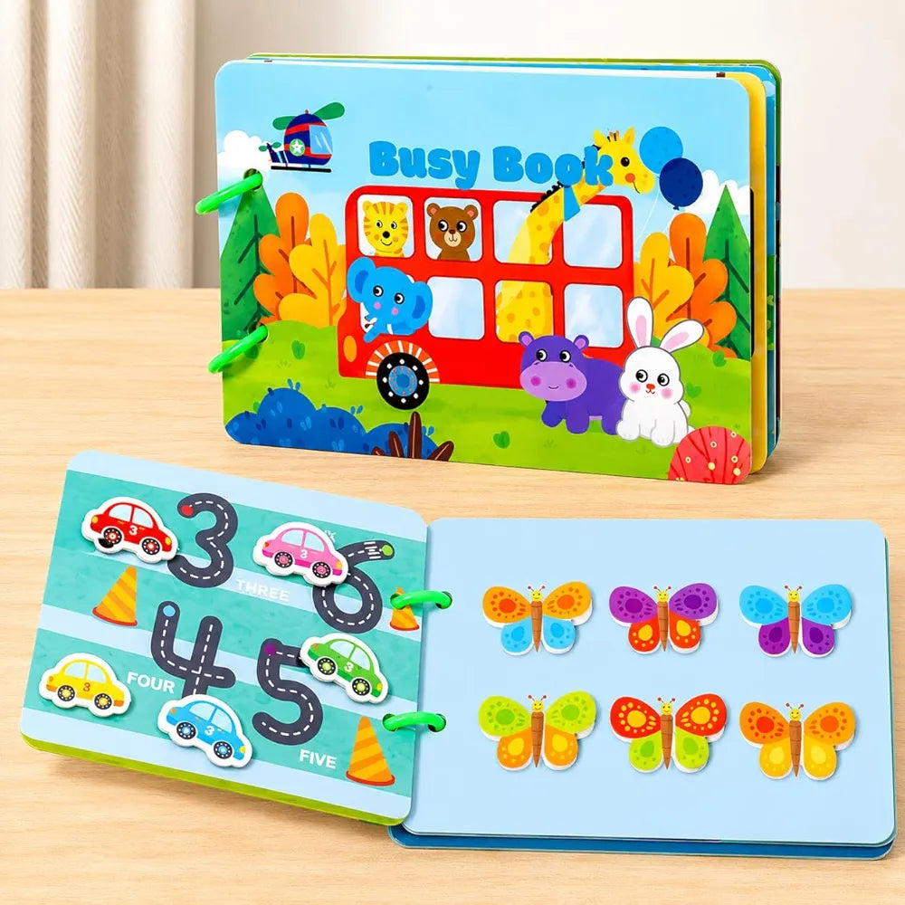Busy Book - Preschool Learning Paper Busy Book - Educational Travel Toys| Sensory Sticker