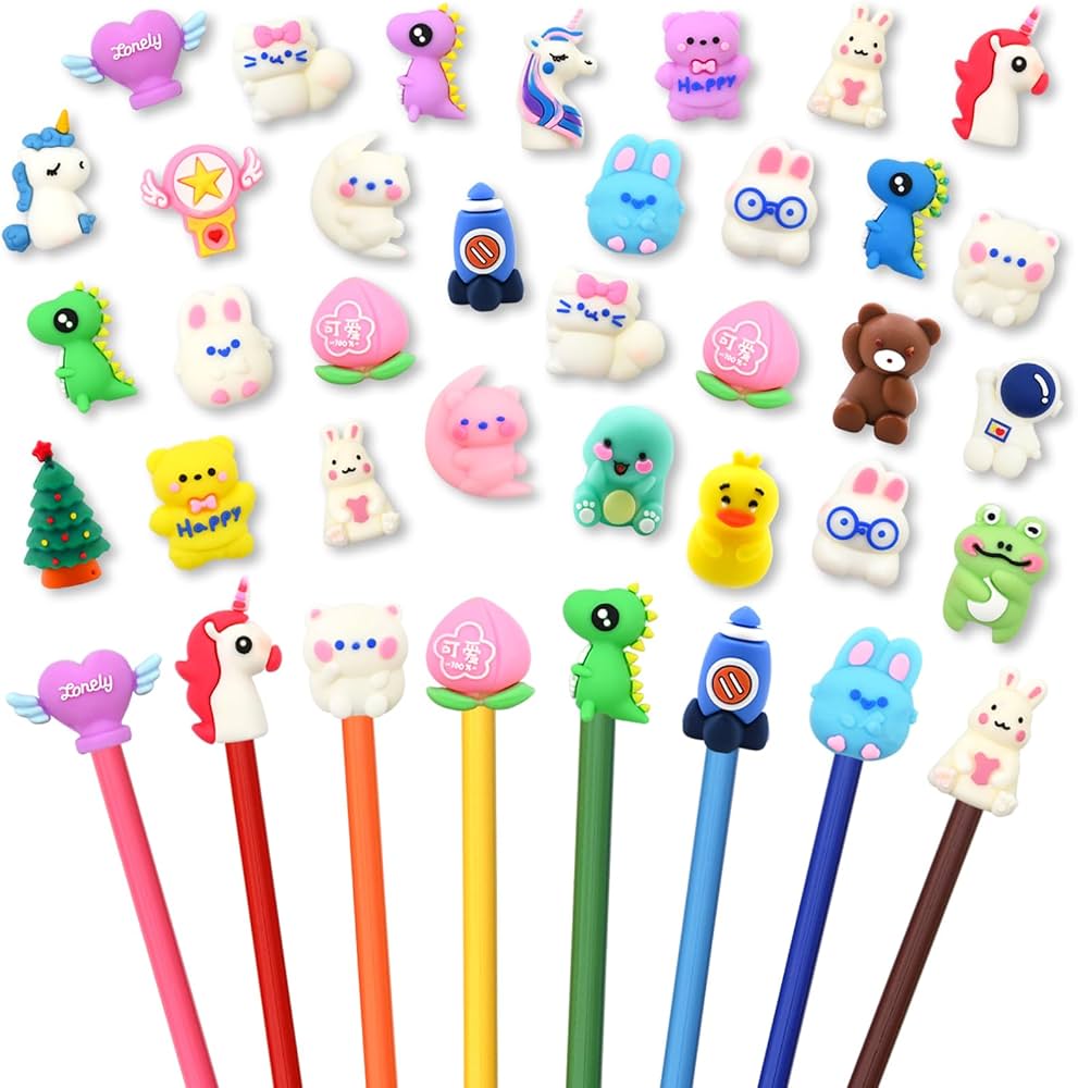 Cute Cartoon Pencil Topper (1pc)