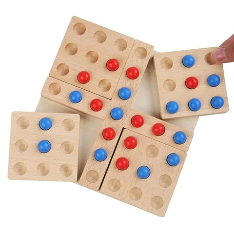 Wooden  Rotating Gobang Chess Puzzle Strategy Game for 2 Players