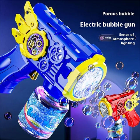 Bubble Gun Machine with 1 Bottle Refill Solution