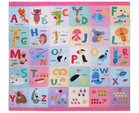 Colorful Animal Alphabet ABC Kids Wall Foam Stickers