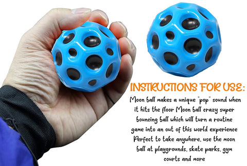 Bouncing Moon Ball for Kids with Soft Rubber Bounce Ball|1 Ball