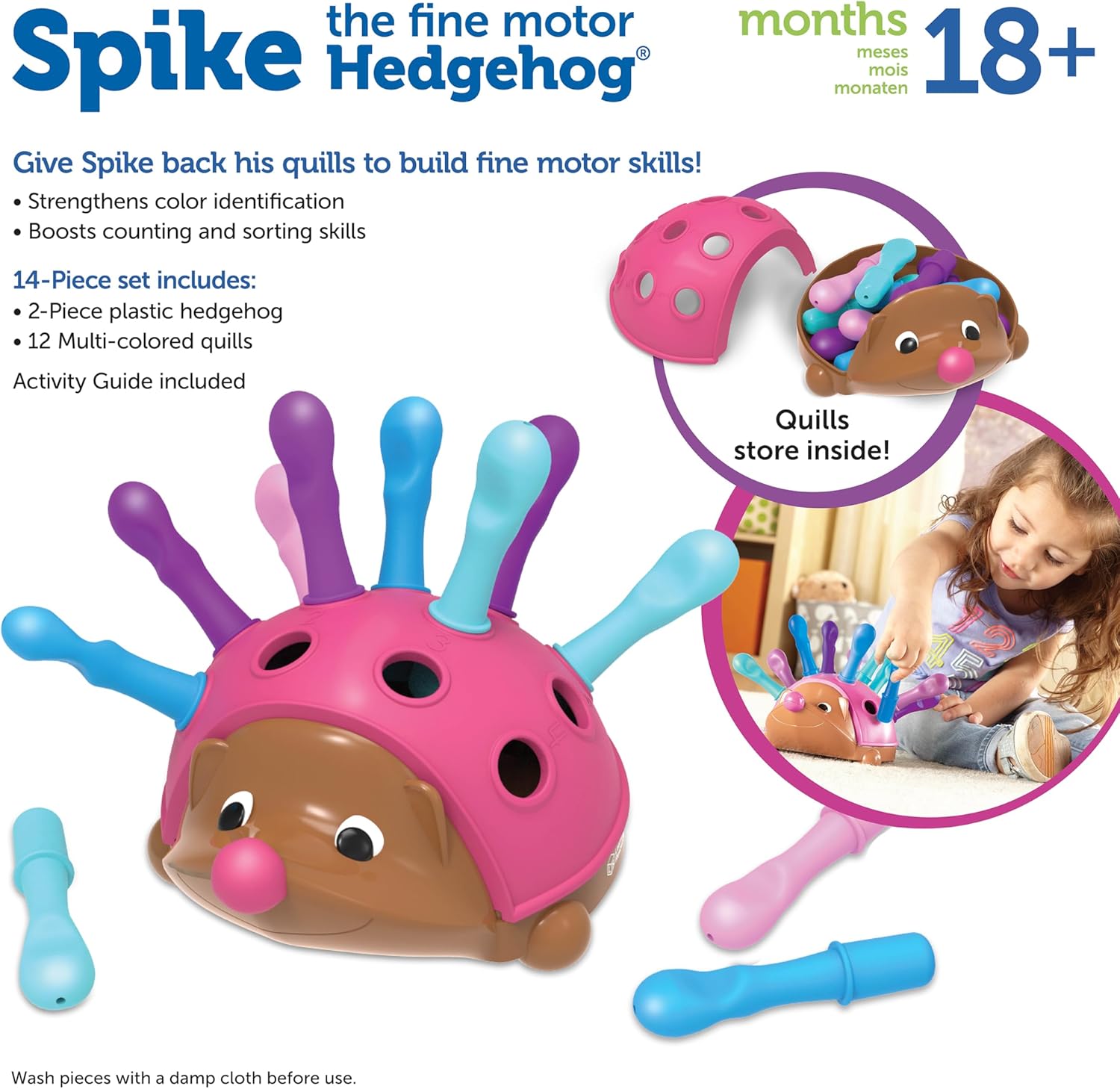 Fine Motor Hedgehog - 14 Pieces