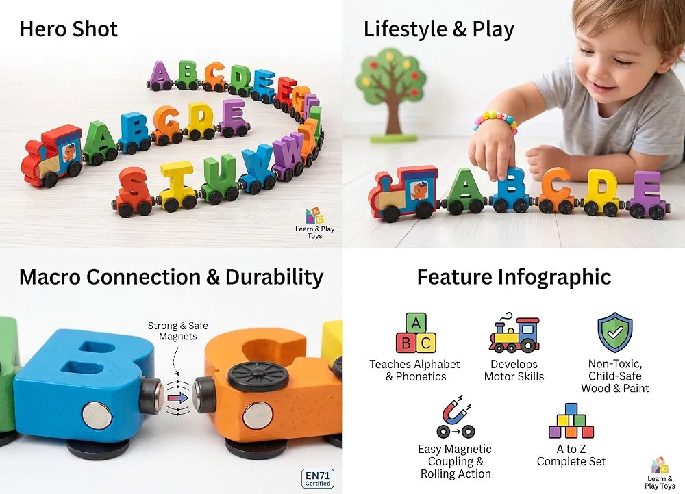 Alphabet Magnetic Train 🚂🔤✨