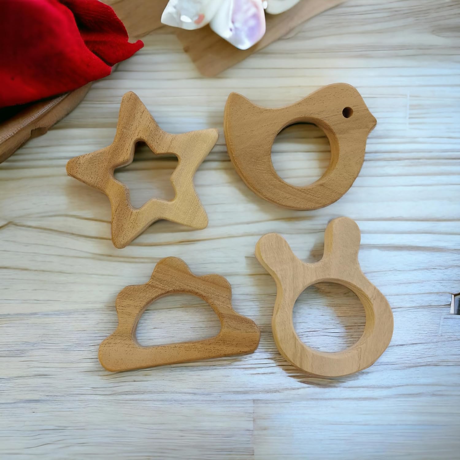 Organic Wooden Teether for 6 to 12 Months Baby