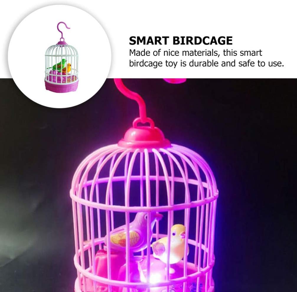  Bird Cage Toy Realistic Sounds Movement