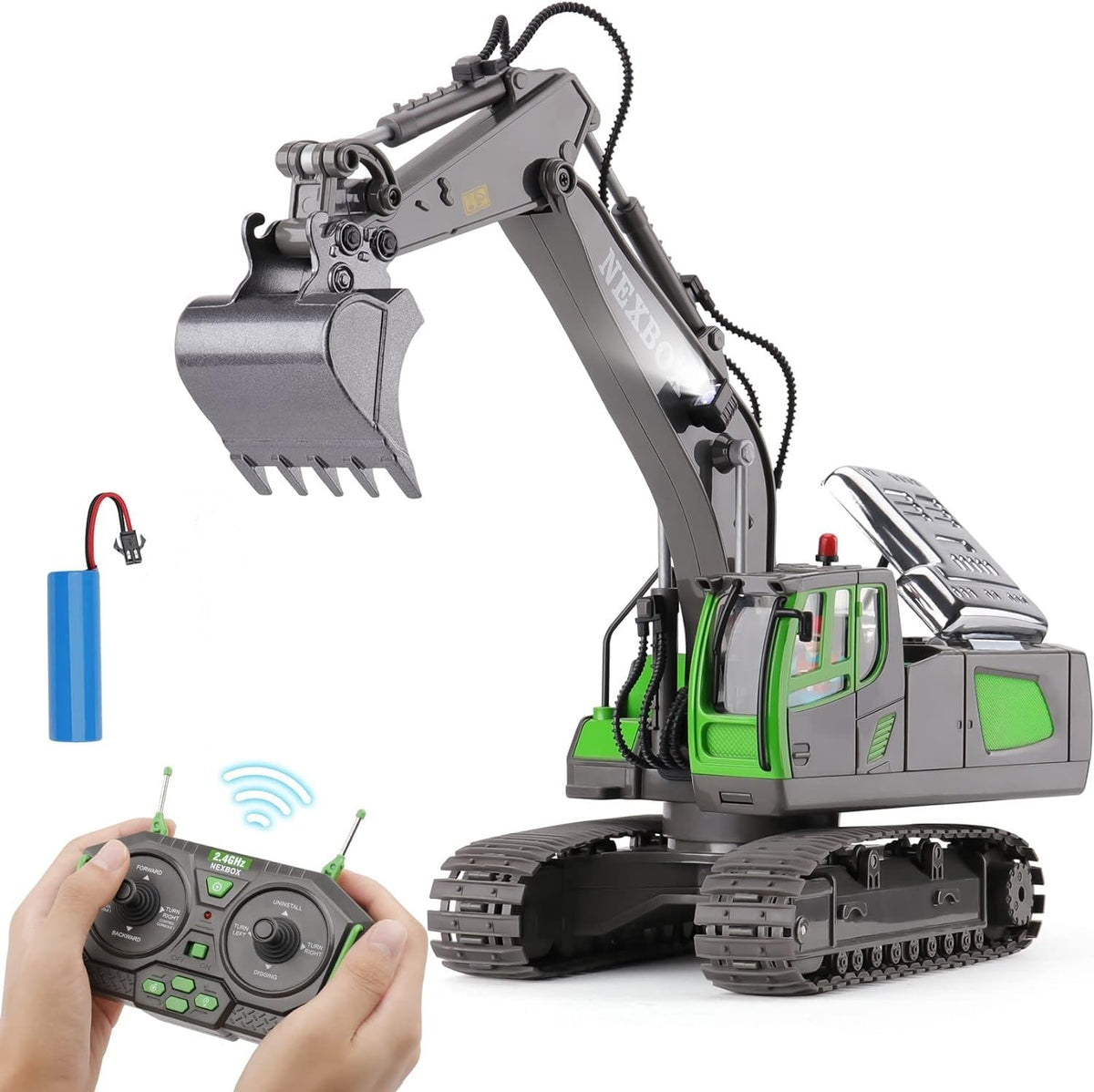 Black RC Excavator