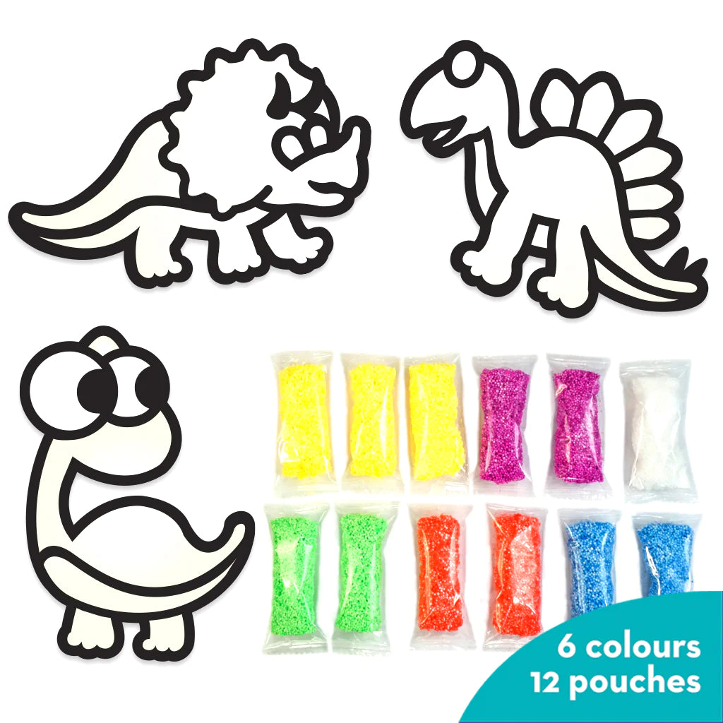 Clay Stickers - Dino Pals | Princess Peel & Stick window sticker | Each Design