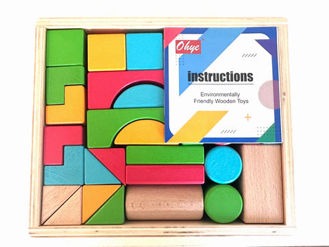 Wooden Building Blocks-50pcs