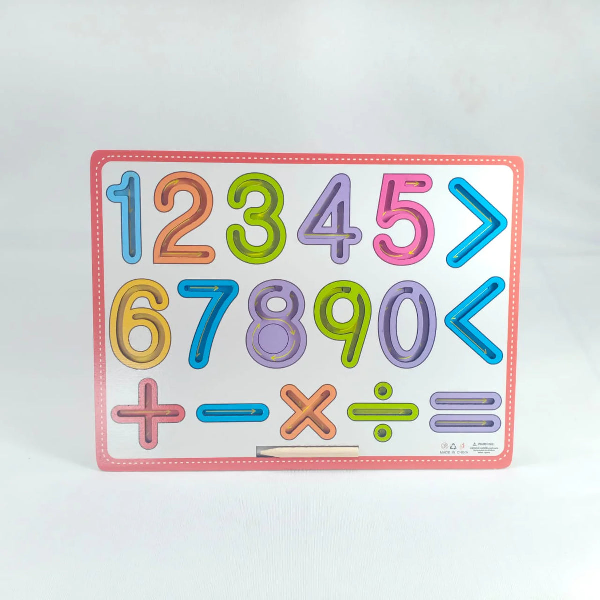 Math Wooden Numbers Tracing Board For Kids