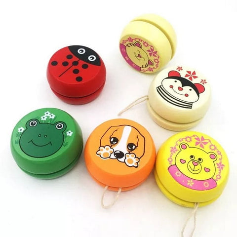 Handcraft Wooden Smooth Spin Yo-Yo Toy for Kids - Set of 1Pcs Toys Random color|Small