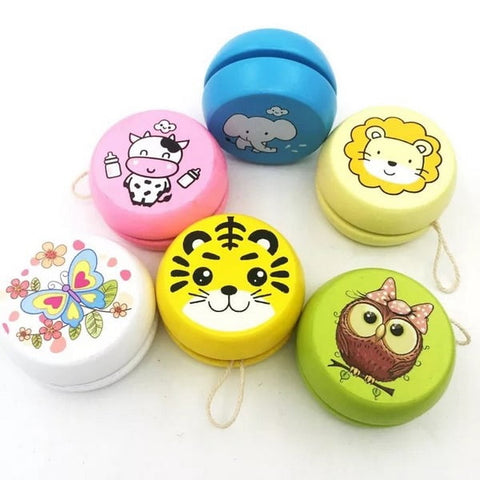 Handcraft Wooden Smooth Spin Yo-Yo Toy for Kids - Set of 1Pcs Toys Random color|Small