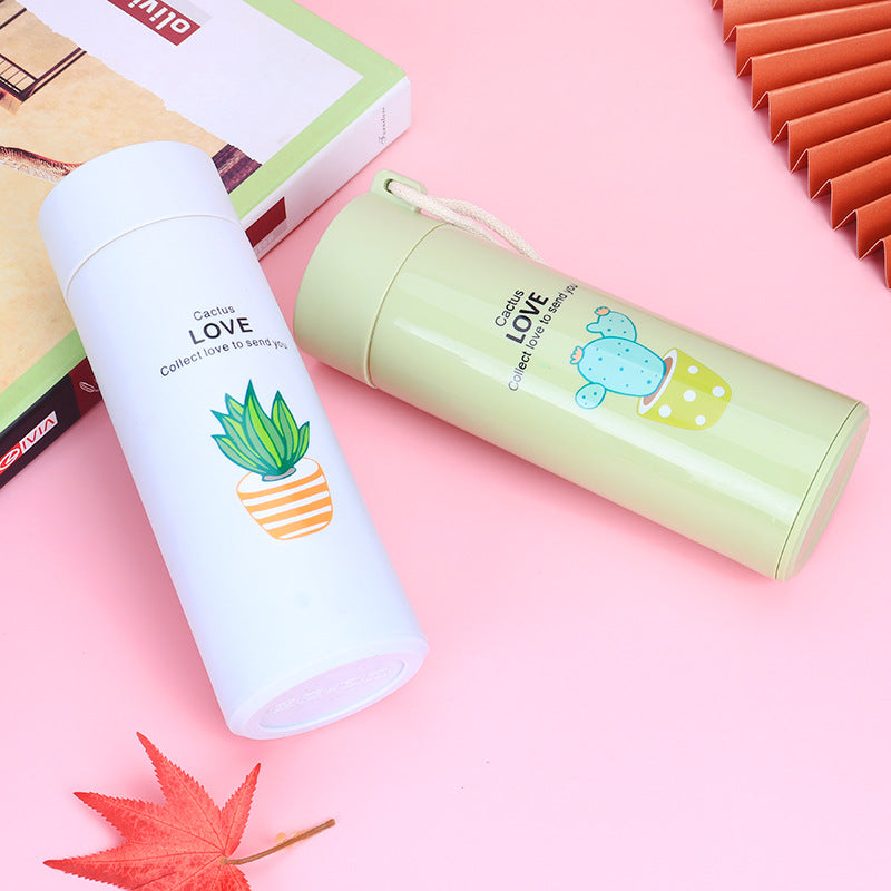 Love Cactus Glass Bottle 450ml