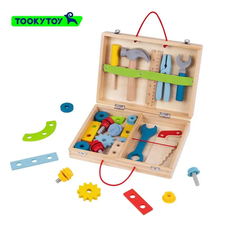 Kids Tool Set Box Wooden Toy Set Pretend Toy