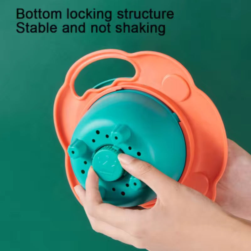 Gyro Bowl 360 Degree Rotation Baby Magic Bowl Spill Proof Snack Bowls for Toddlers (Vegetable)