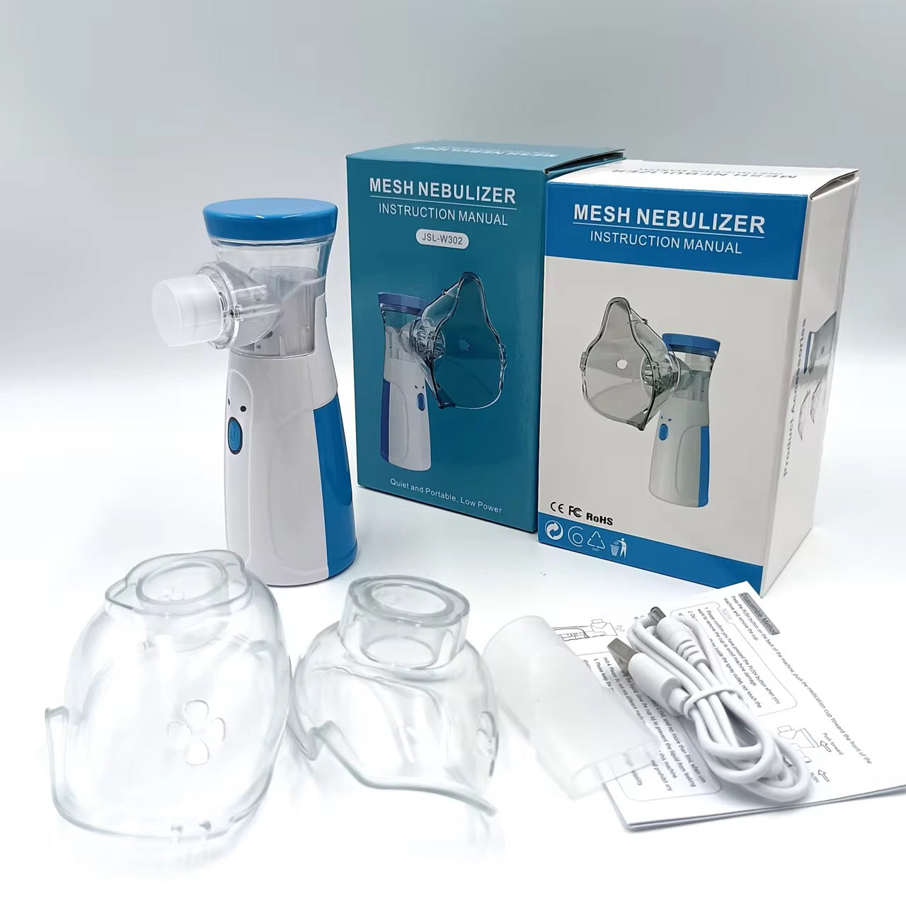Portable Nebulizer Machine for Adults and Kids Travel and Household Use, Handheld Mesh nebulizer for Breathing Problems