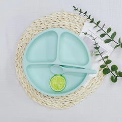 Silicone Suction Plate with 2 Spoons
