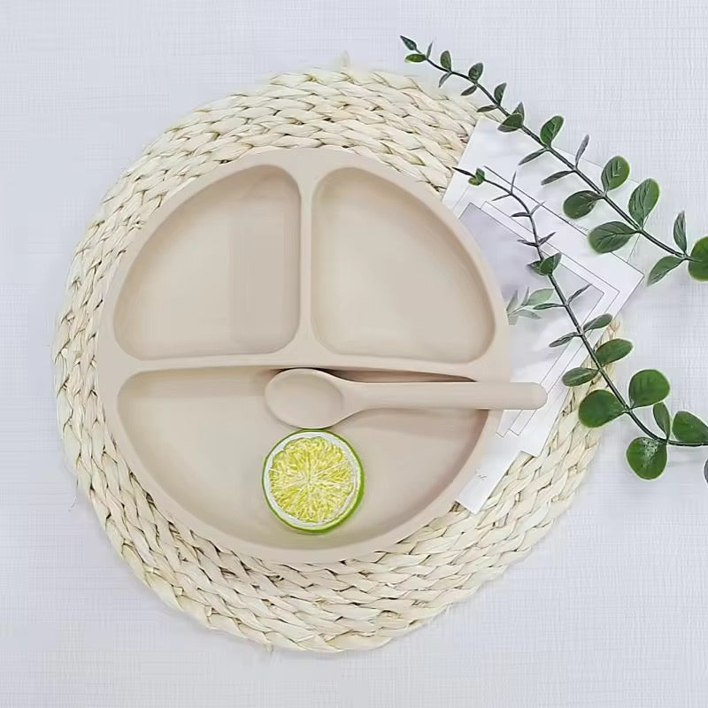 Silicone Suction Plate with 2 Spoons