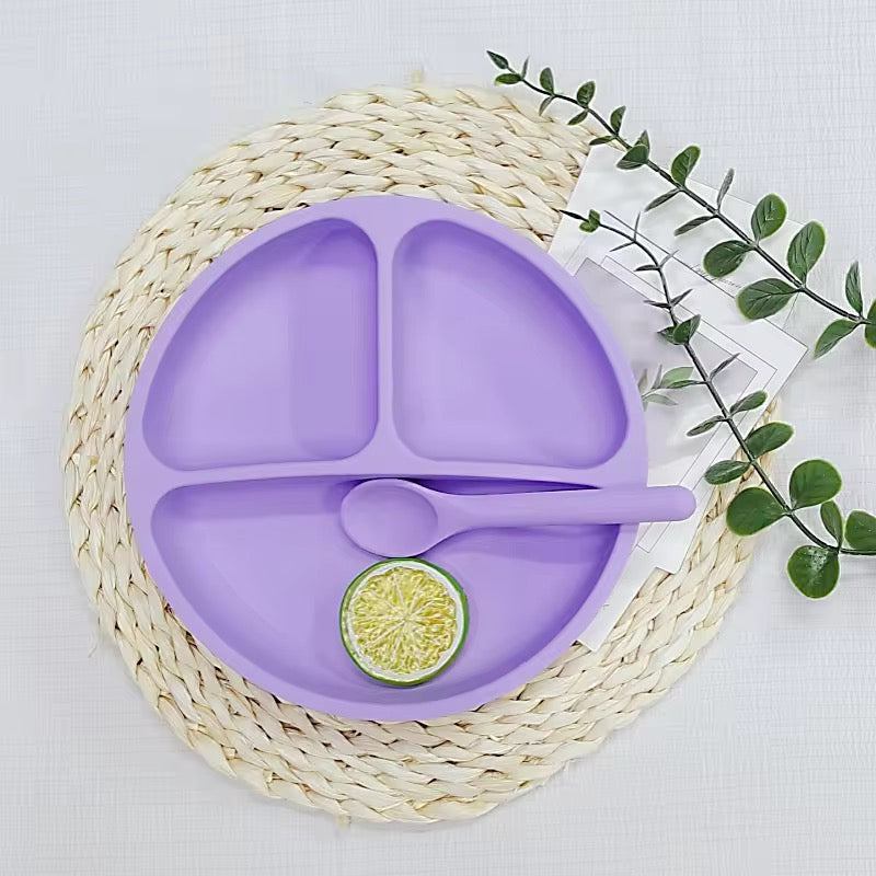 Silicone Suction Plate with 2 Spoons