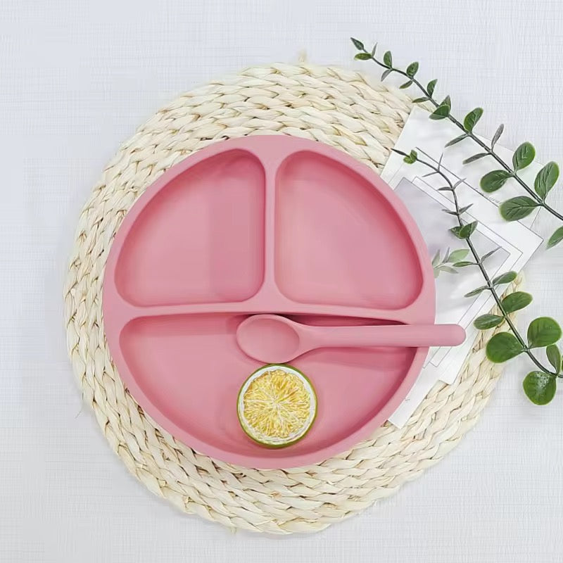 Silicone Suction Plate with 2 Spoons