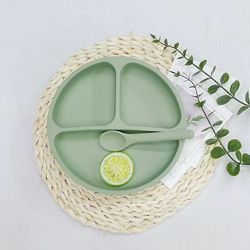 Silicone Suction Plate with 2 Spoons