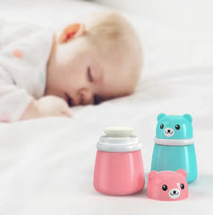 🧸✨ Cute Bear Baby Powder Puff Container Set ✨🧸