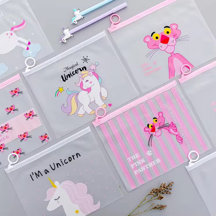 Stylish transparent zip lock pouch