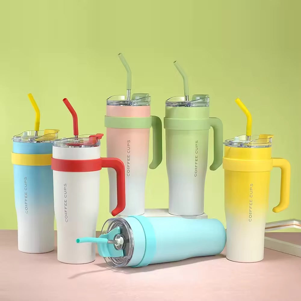 Dual Colour Stainless Steel Tumbler With Charms
