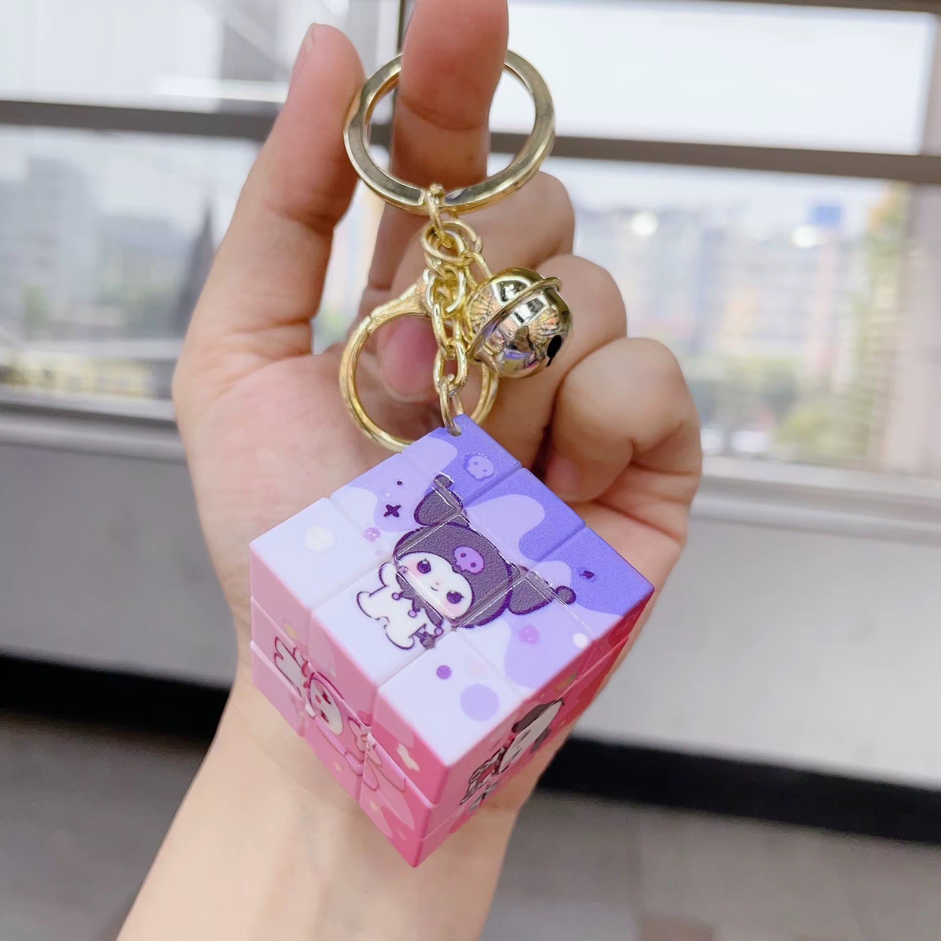 Cartoon Theme Rubic Cube Keychain