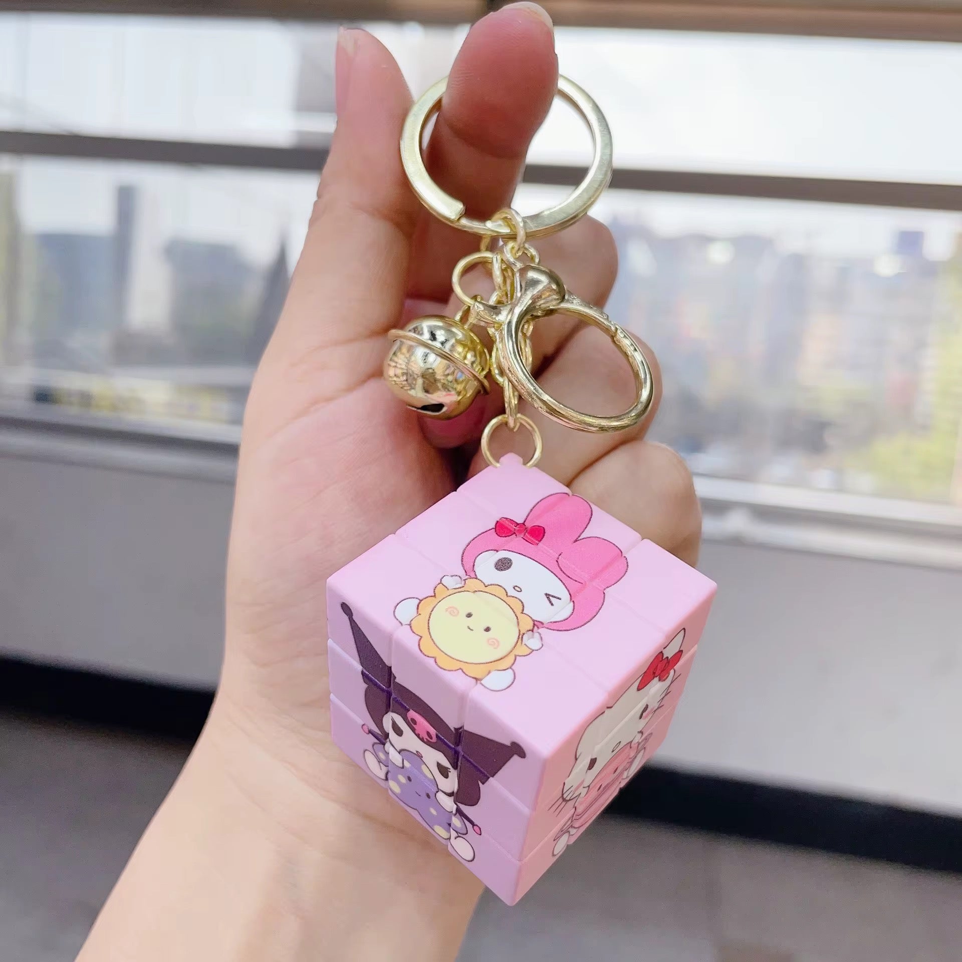 Cartoon Theme Rubic Cube Keychain