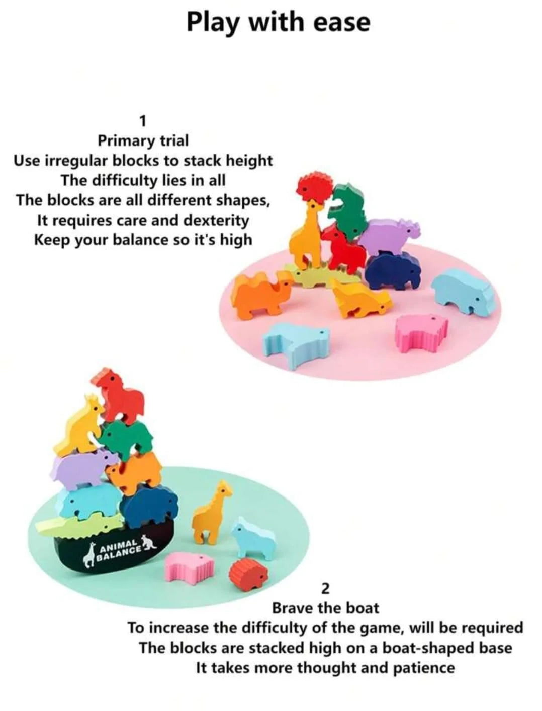 Wooden Animal Balance Game