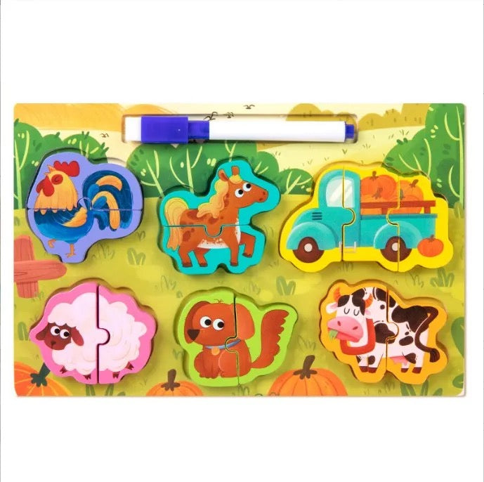 2 Piece Puzzle  with Writing Board