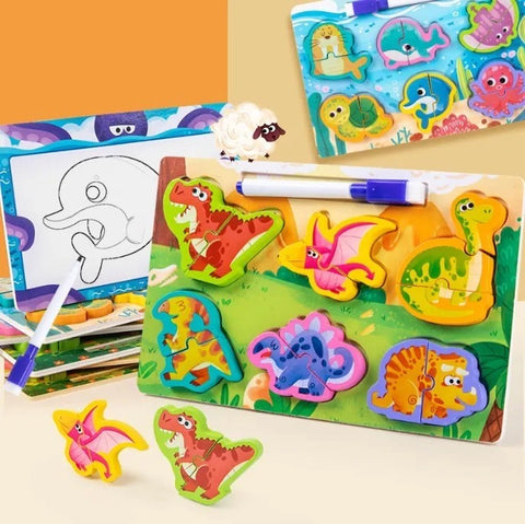 2 Piece Puzzle  with Writing Board