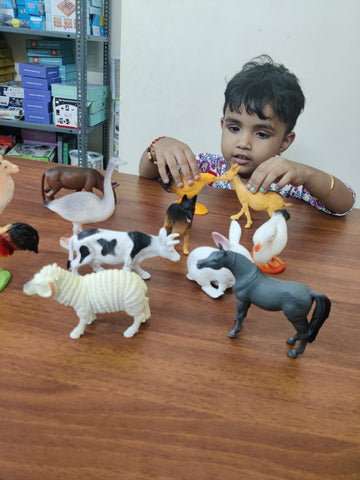 My Farm Animal Figure Toy - 12 Pcs Realistic Animals Toy For Kids