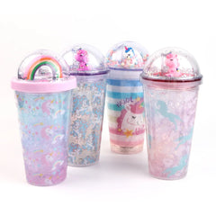 Plastic Sipper Tumbler Bottle with Light and Straw for Kids, Vacuum Flask/Water Bottle