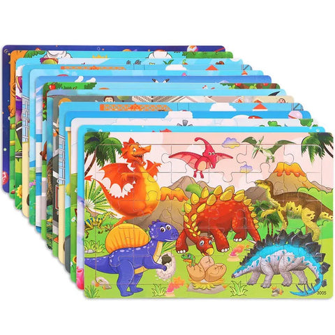 Wooden 30 piece puzzle board