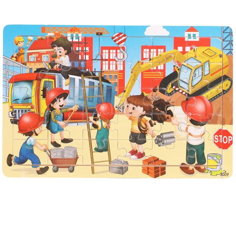 Wooden 30 piece puzzle board