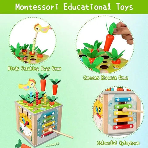 Montessori Wooden Educational Toys 6 in one activity box|Treasure Chests