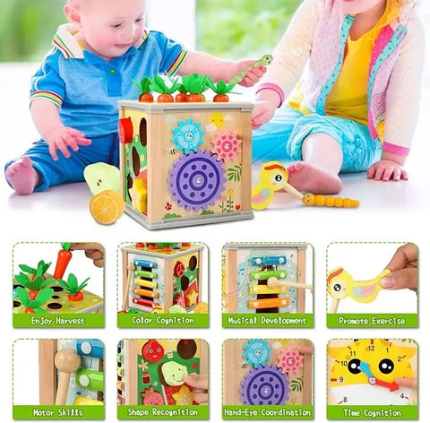 Montessori Wooden Educational Toys 6 in one activity box|Treasure Chests